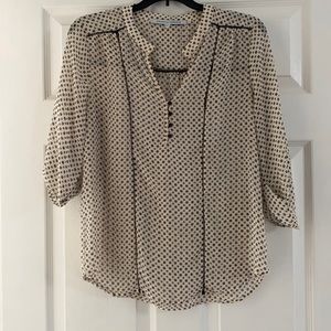Patterned formal shirt, cream and black! Like new
